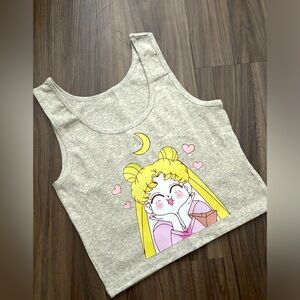 Sailor Moon Cotton tank Crop Top